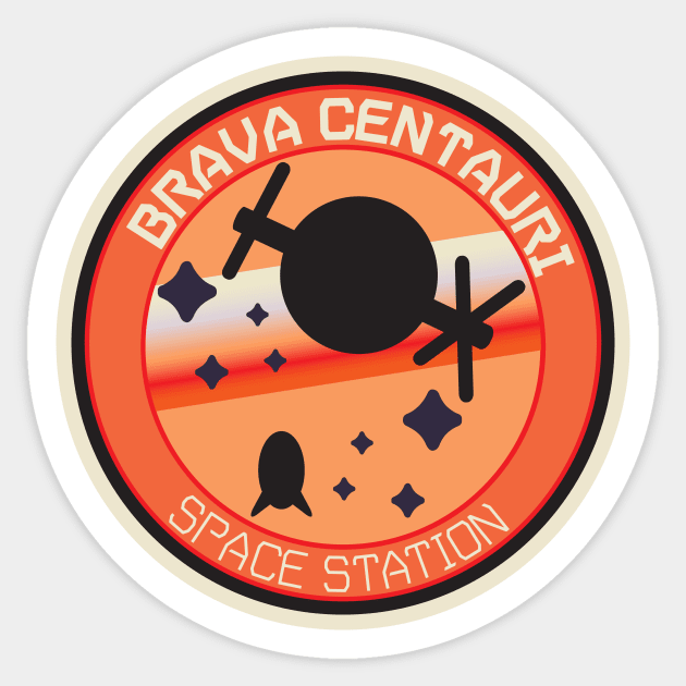 Brava Centauri Space Station Sticker by 82AndCenter